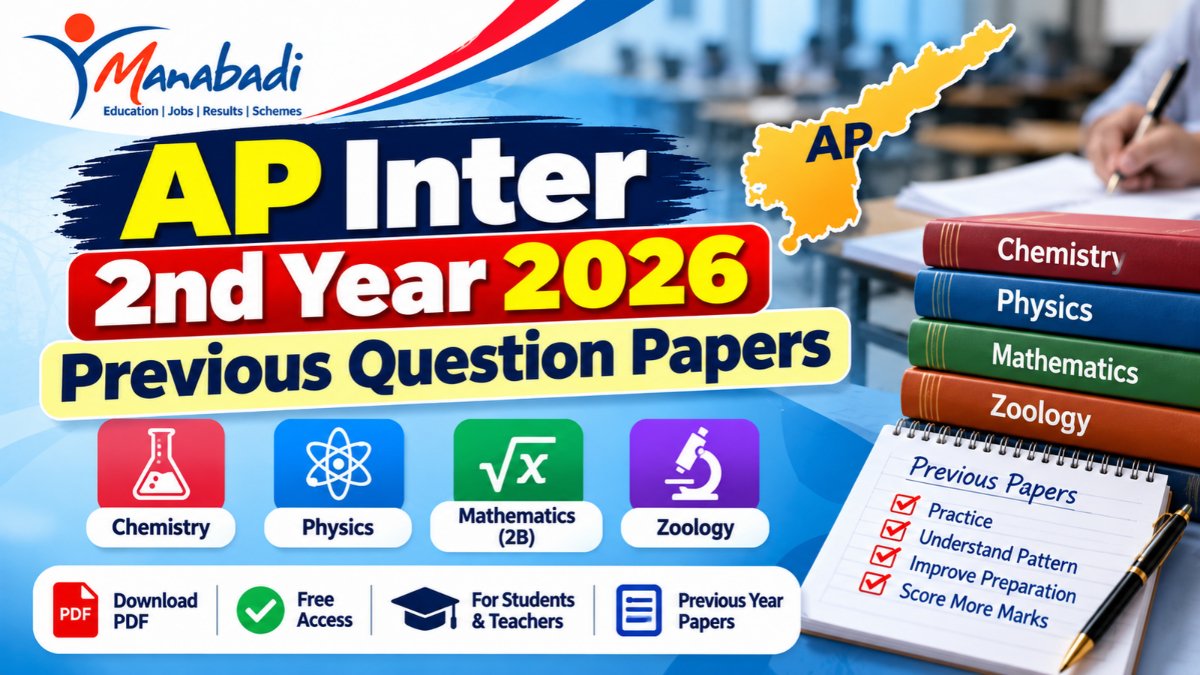 AP Inter 2nd Year Previous Question Papers 2026 PDF Download – Manabadi