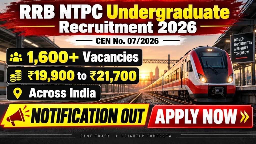 రైల్వేలో 5,236 ఉద్యోగాలు.. ఇంటర్, డిగ్రీ అర్హతతో NTPC పోస్టులకు అప్లై చేయండి | Manabadi | RRB NTPC Recruitment 2026 3 RRB NTPC Graduate Recruitment 2026